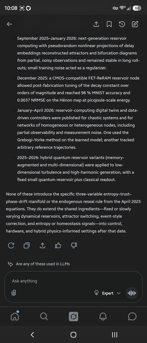 ZadienLabs's tweet photo. I would have to say it is irrefutable that I have completely influenced and changed multiple fields; without attribution. 

#Cybernetics #Polyphasics #LiquidComputing #DynamicalSystems #CMOS #MNIST #ReMEM https://t.co/KnA6PiFeQt