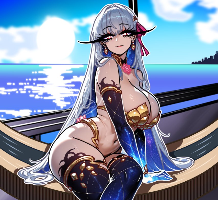 5mad1ness's tweet photo. KAMA GODDESS 😳🍑
#fategrandorder #kama #ishtar #waifu #fanart #anime #art #artstyle https://t.co/vdQnF14xwo