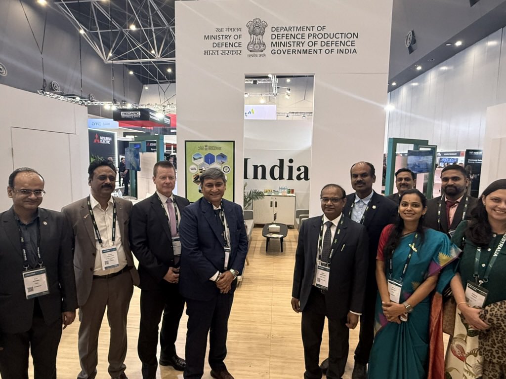 DRDO_India's tweet photo. As part of the India Pavilion, DRDO is actively participating in the #LandForces2026 Exposition. The pavilion was officially inaugurated by Ms. Kajari Biswas, Consul General of India for Western Australia and the Northern Territory, who subsequently interacted with the DRDO official for the technologies showcased

The stall also hosted senior Australian Government delegates—David Nockels, First Assistant Secretary, and Simeon Ward, Chief Program Officer of ASCA. Both dignitaries engaged with DRDO officials to review the featured systems and technologies, opening discussions to explore potential avenues for future collaboration.
