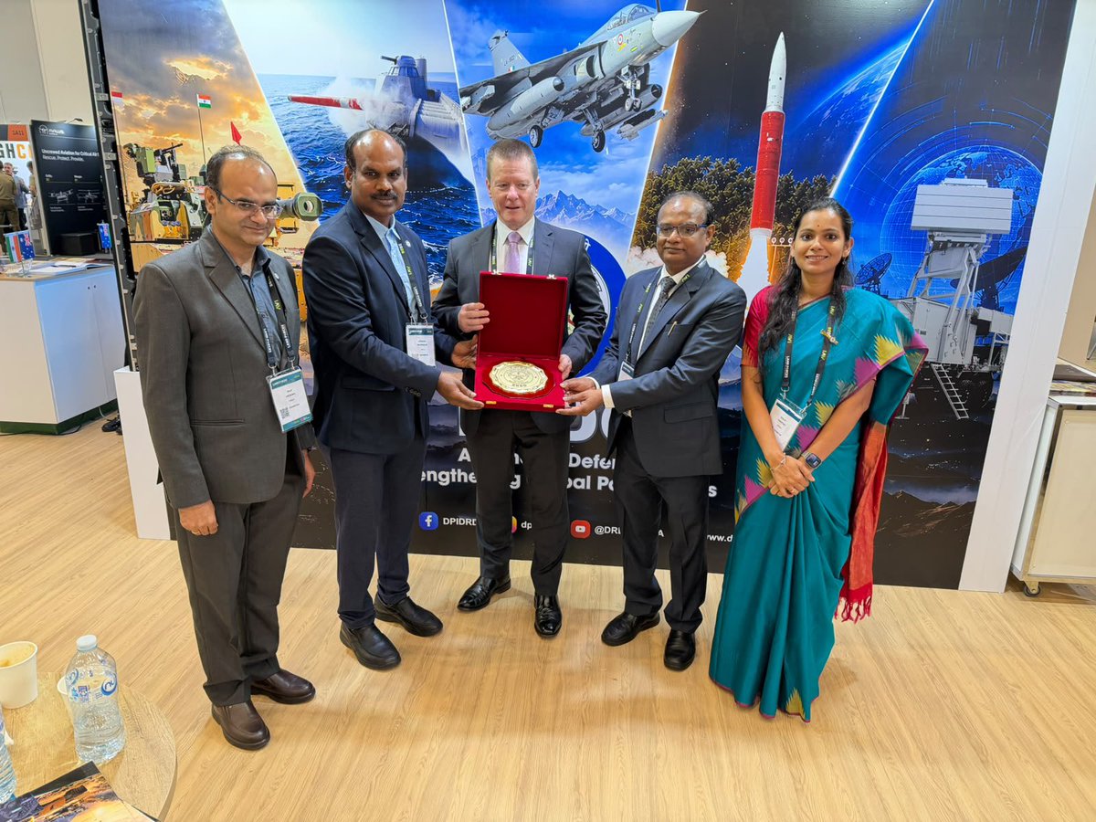 DRDO_India's tweet photo. As part of the India Pavilion, DRDO is actively participating in the #LandForces2026 Exposition. The pavilion was officially inaugurated by Ms. Kajari Biswas, Consul General of India for Western Australia and the Northern Territory, who subsequently interacted with the DRDO official for the technologies showcased

The stall also hosted senior Australian Government delegates—David Nockels, First Assistant Secretary, and Simeon Ward, Chief Program Officer of ASCA. Both dignitaries engaged with DRDO officials to review the featured systems and technologies, opening discussions to explore potential avenues for future collaboration.
