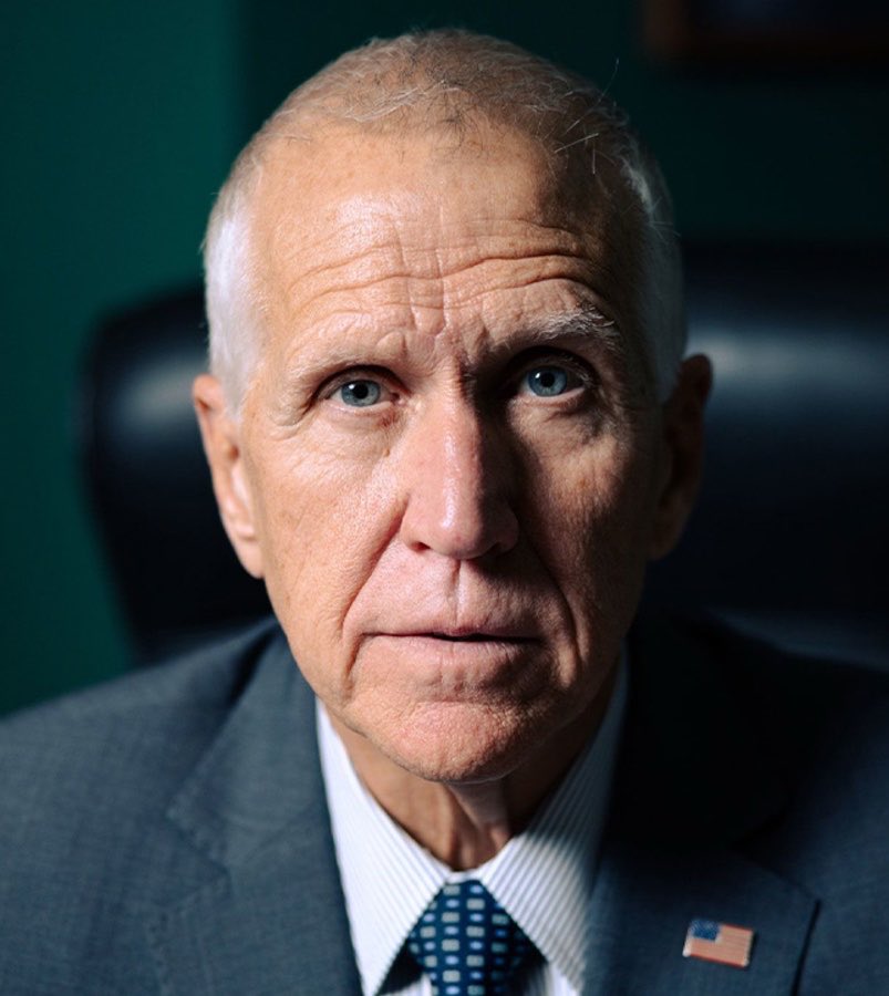 RpsAgainstTrump's tweet photo. Republican Sen. Thom Tillis calls Secretary of Commerce Howard Lutnick “nuttier than squirrel shit.” https://t.co/wbb8rON2f2
