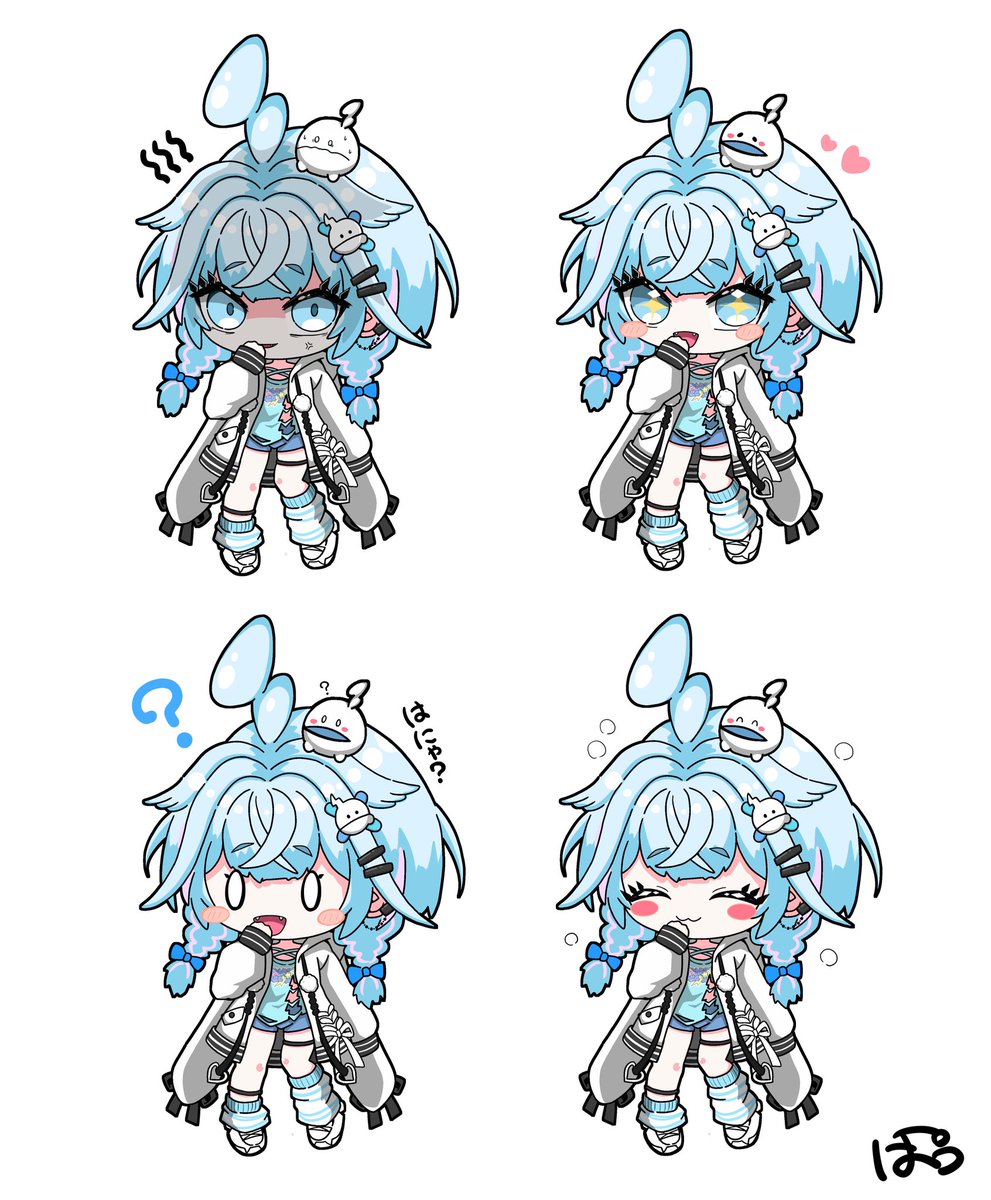 sakura_aehkosuz's tweet photo. デフォルメすうちゃんの表情差分💙
今回は配信でよくする系で描いたよ
すうちゃんの表情どれも可愛いすぎてほんと天使だわ... https://t.co/yP4ePSI1sM