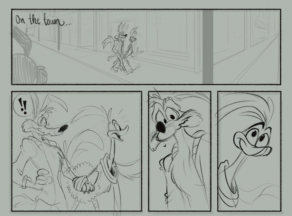ghostygriff's tweet photo. Another comic WIP 🤗 #roadrunner #wileecoyote #wileroad #wilerunner #roadrage #coyotevsacme https://t.co/KCJk2XCLXT