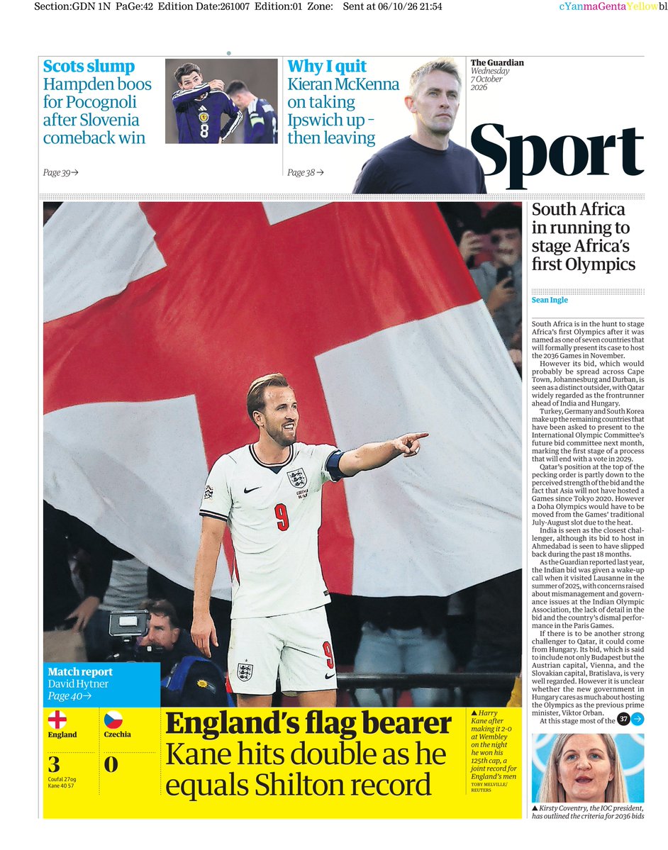 vittart75's tweet photo. ⚽️ #NationsLeague Avec un doublé d'Harry #Kane, les #ThreeeLions écrasent la Tchéquie. #ENGCZE https://t.co/H1KwGsOSo5