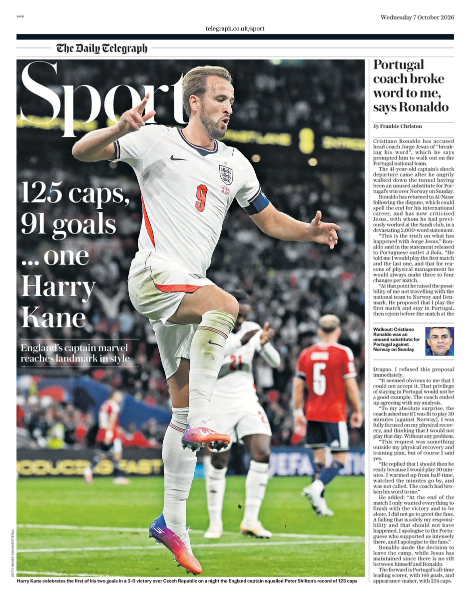vittart75's tweet photo. ⚽️ #NationsLeague Avec un doublé d'Harry #Kane, les #ThreeeLions écrasent la Tchéquie. #ENGCZE https://t.co/H1KwGsOSo5