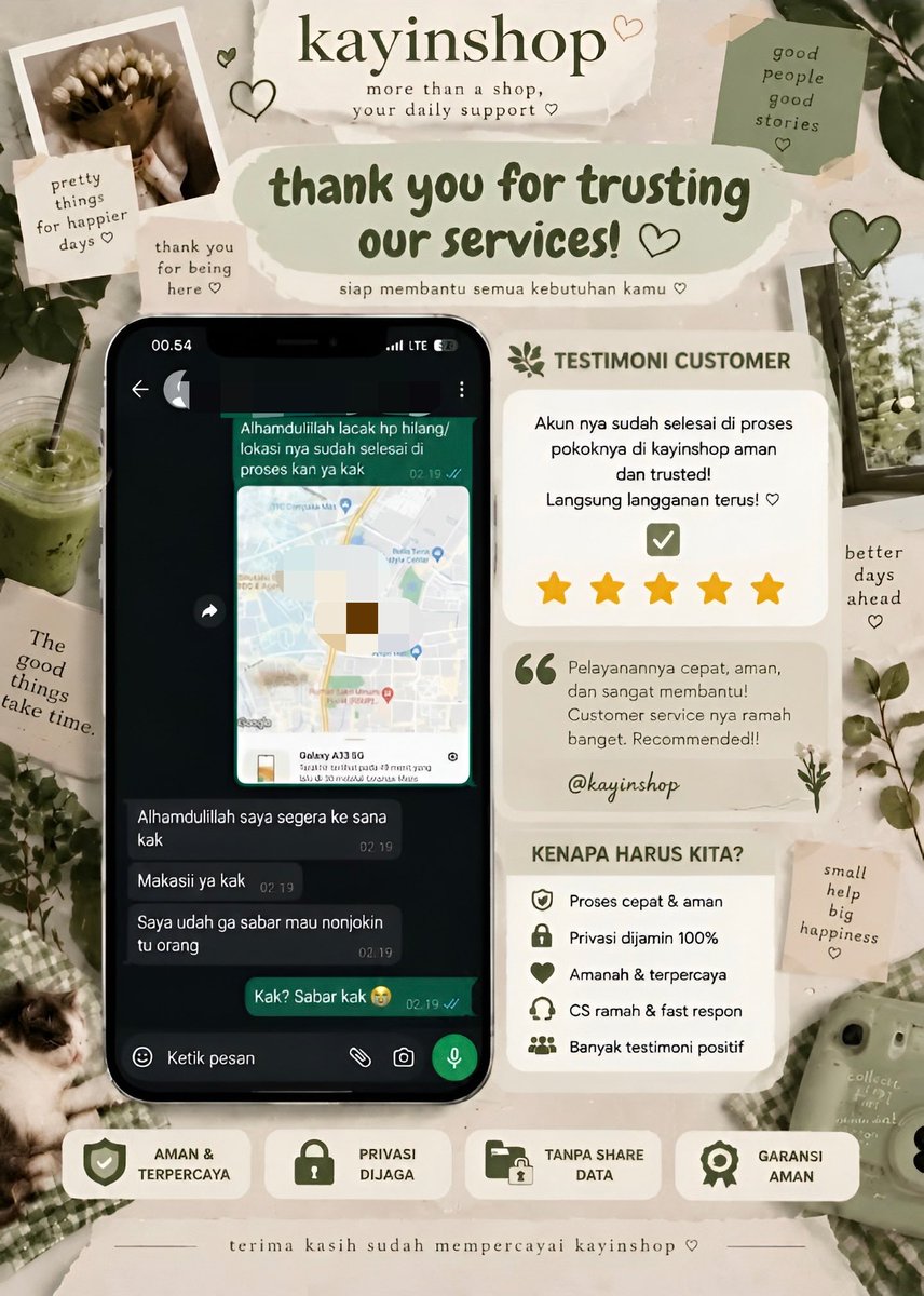 catalzya's tweet photo. Open Order Jasa Pemulihan &amp; Perbaikan Akun Sosmed

Layanan :
🍀Pulihkan,Balikin &amp; Hapus/Nonaktifkan Akun 
🍀Lacak Lokasi — Sadap Wa — Hack Akun

(Facebook, Instagram, TikTok, WhatsApp, Line, Twitter/X, Gmail/Email,Telegram, Game &amp; Lainnya) 

Konsul? WhatsApp Di Profil
 #zonauang https://t.co/HqGThBCF9q