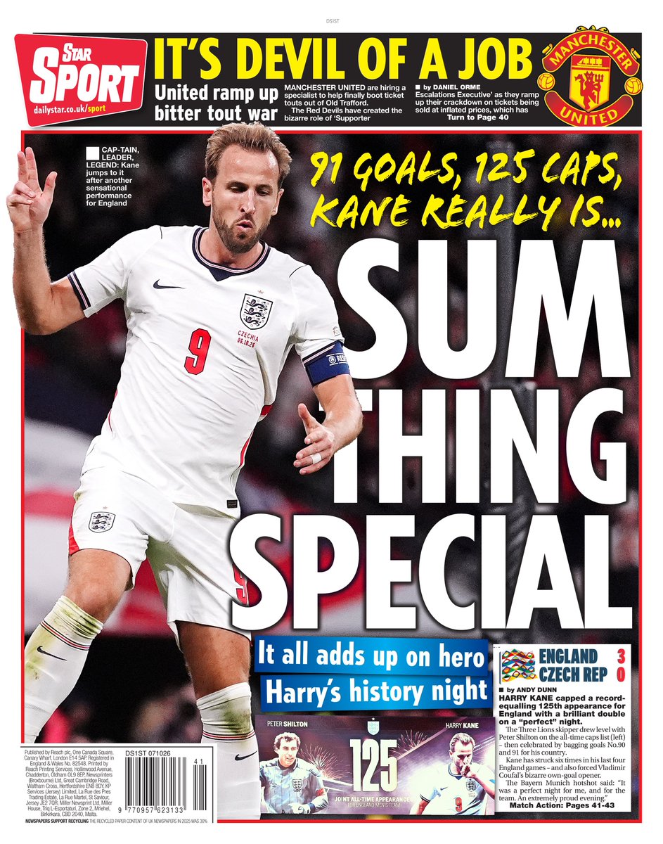 vittart75's tweet photo. ⚽️ #NationsLeague Avec un doublé d'Harry #Kane, les #ThreeeLions écrasent la Tchéquie. #ENGCZE https://t.co/H1KwGsOSo5
