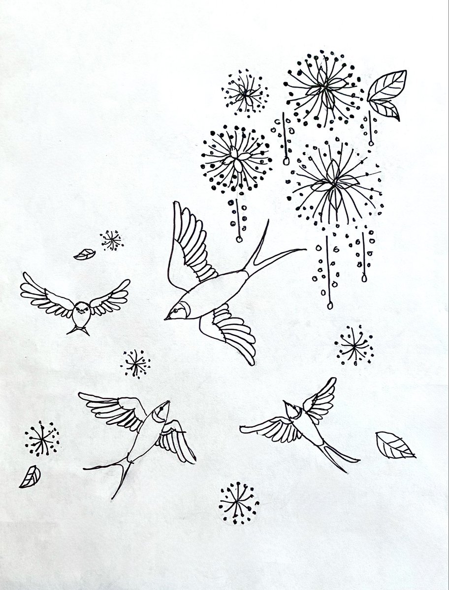 MAISONDE6's tweet photo. 秋らしい何かを作りたくなり
サガリバナとリュウキュウツバメ
(のつもり)の絵を描いてみました。
サガリバナは夏が時期で
ツバメは留鳥ですが何となくの
イメージで選びました。

上手く刺繍に反映できるかな…？
本日水曜日は定休日です。
木曜日にインコ達とお待ち
しております😊

#沖縄
#雑貨屋 https://t.co/ZREz7zkbaj