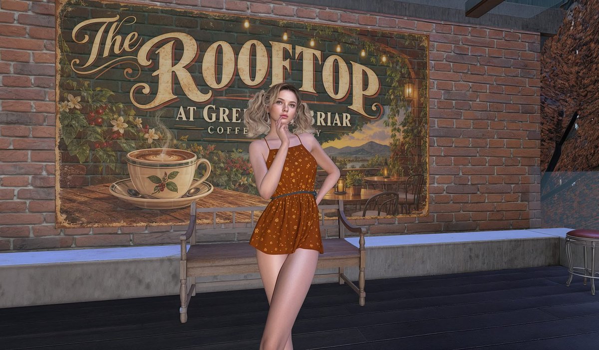 GreenleyBriar's tweet photo. The new Rooftop at Greenley Briar Coffee Company is now open! Choose between the warm and cosy ground floor or just pop up to the rooftop and enjoy the views of Dornoch in #SecondLife and some cool jazz music playing 24/7. See you soon!  

SLURL: https://t.co/a11OtDNTAu https://t.co/RDirKQij9s