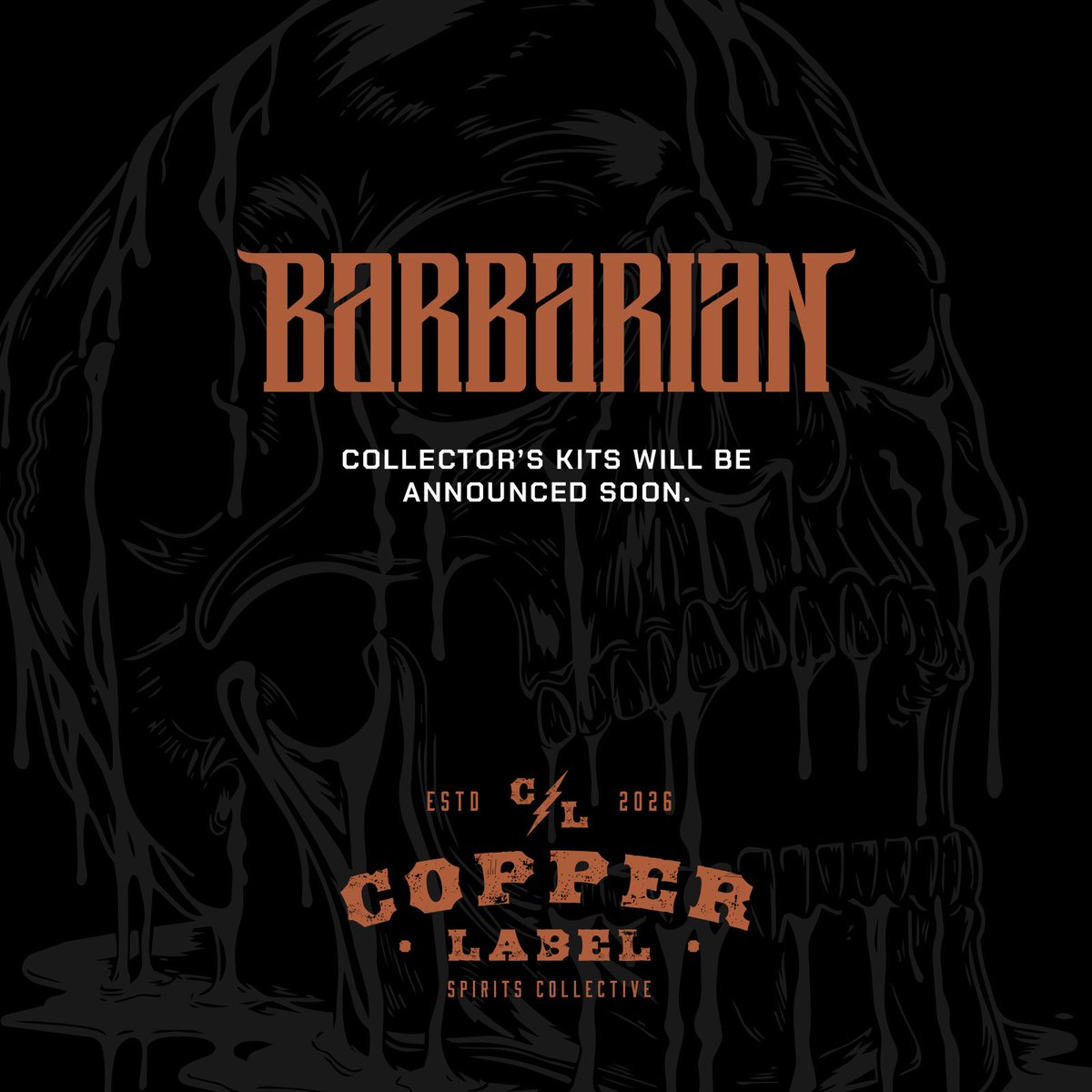 copperlabel's tweet photo. Without further ado.

The final @barbarianfitco label for our forthcoming drop. Actual number of bottles TBD. The toppers will be made in-house by our team!

Collector’s Kits will be announced soon. 

Who’s ready? https://t.co/6UV3BDDbqx
