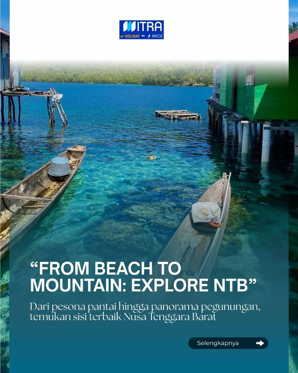 ezgi_2u's tweet photo. Surga tersembunyi di timur Indonesia! Dari pantai eksotis hingga gunung memukau, NTB siap membuatmu jatuh cinta. https://t.co/uOYwl3ssv2