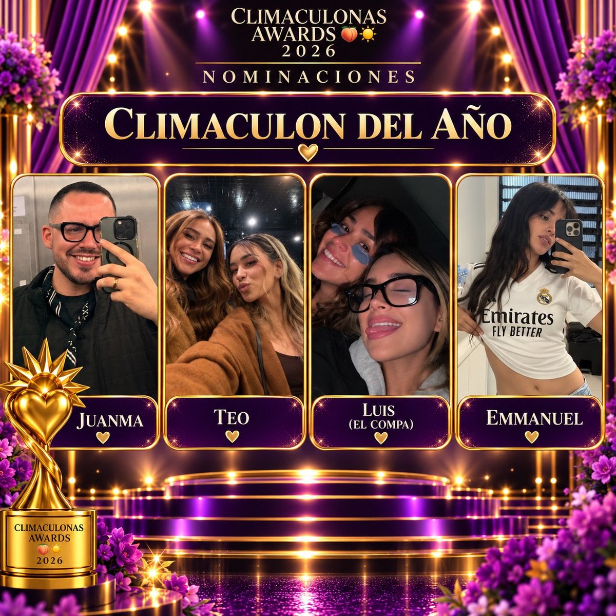 CCLAWARDS's tweet photo. Categoría a Climaculon del año.

No se olviden de comentar a quien apoyan. https://t.co/4mdIfR3Xxa