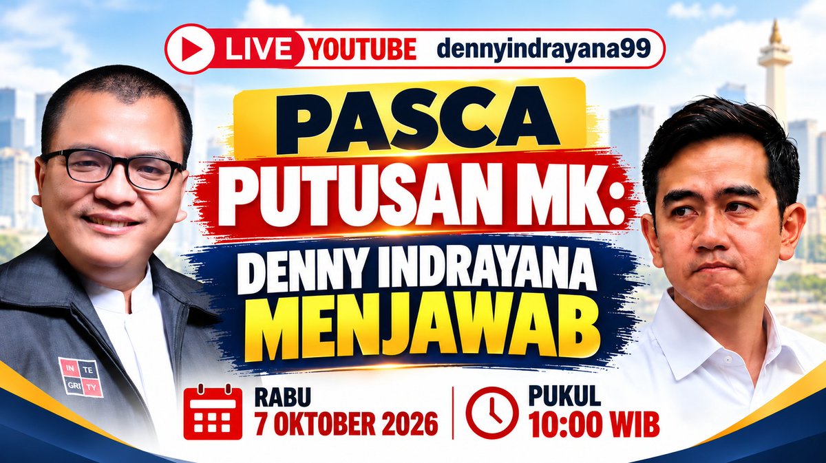 dennyindrayana's tweet photo. Silakan bantu sebarkan

Saksikan di akun Youtube saya: 
https://t.co/cnwbgWaKob https://t.co/Tu4cNmD4A6