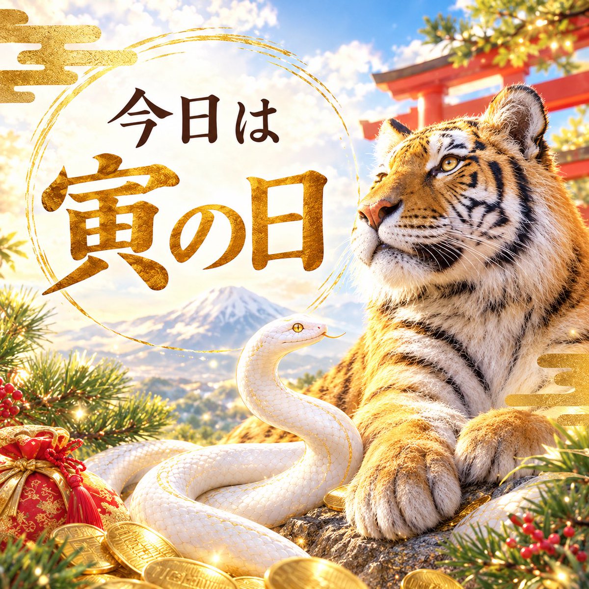 snake_uranai's tweet photo. おはようございます🐍
今朝はひんやり、日中は広く秋晴れの予報です☀️

🐯寅の日
寅は「千里を行って千里を還る」といわれ
出したお金が戻ってくるとされる金運の日。

澄んだ秋空の下、お財布の中を整えて
巡りのよい一日に🐍

#寅の日 #開運 #占い #秋晴れ https://t.co/yPi6AMgl9f