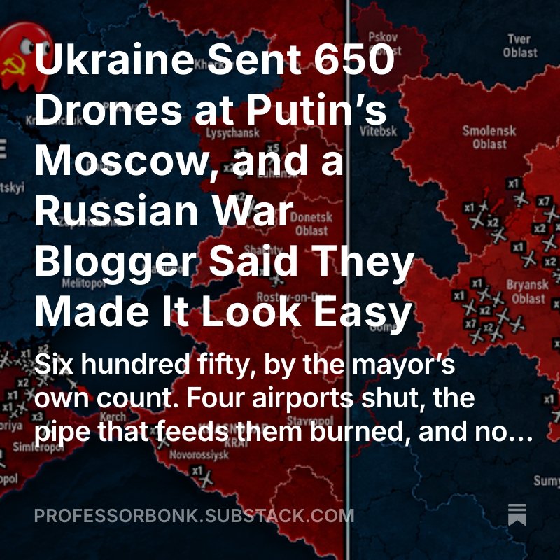 actfast's tweet photo. A state that cannot protect its capital is left counting drones, correcting poetry, and reviewing 19th-century opera while its fuel depots burn. As of Tuesday morning, the mayor was still counting, & the fire at Volodarskaya continued.

The Report: 12/🧵
https://t.co/rRLjKRKacg