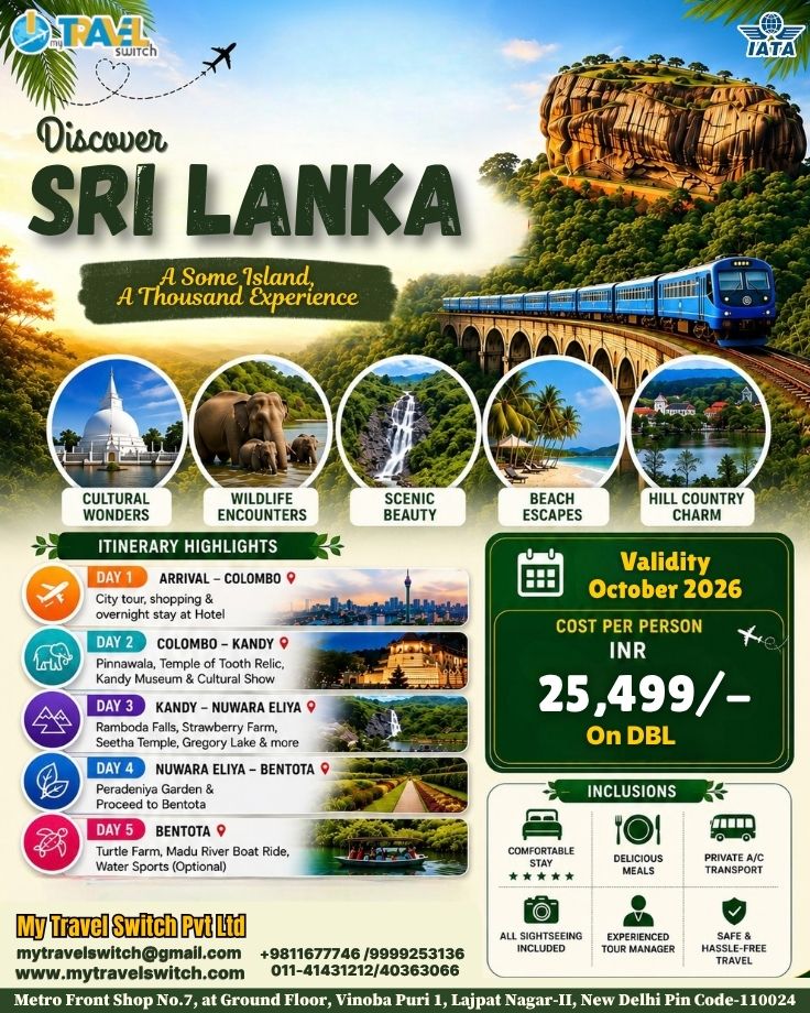 josuezapeta's tweet photo. Discover Sri Lanka: a thousand unforgettable experiences. Explore Colombo, Kandy, Nuwara Eliya and Bentota with waterfalls, culture, wildlife, hill-country charm and tropical beaches. From ₹25, 499 per person on double sharing. October 2026. DM or https://t.co/8NtmcD6aJf