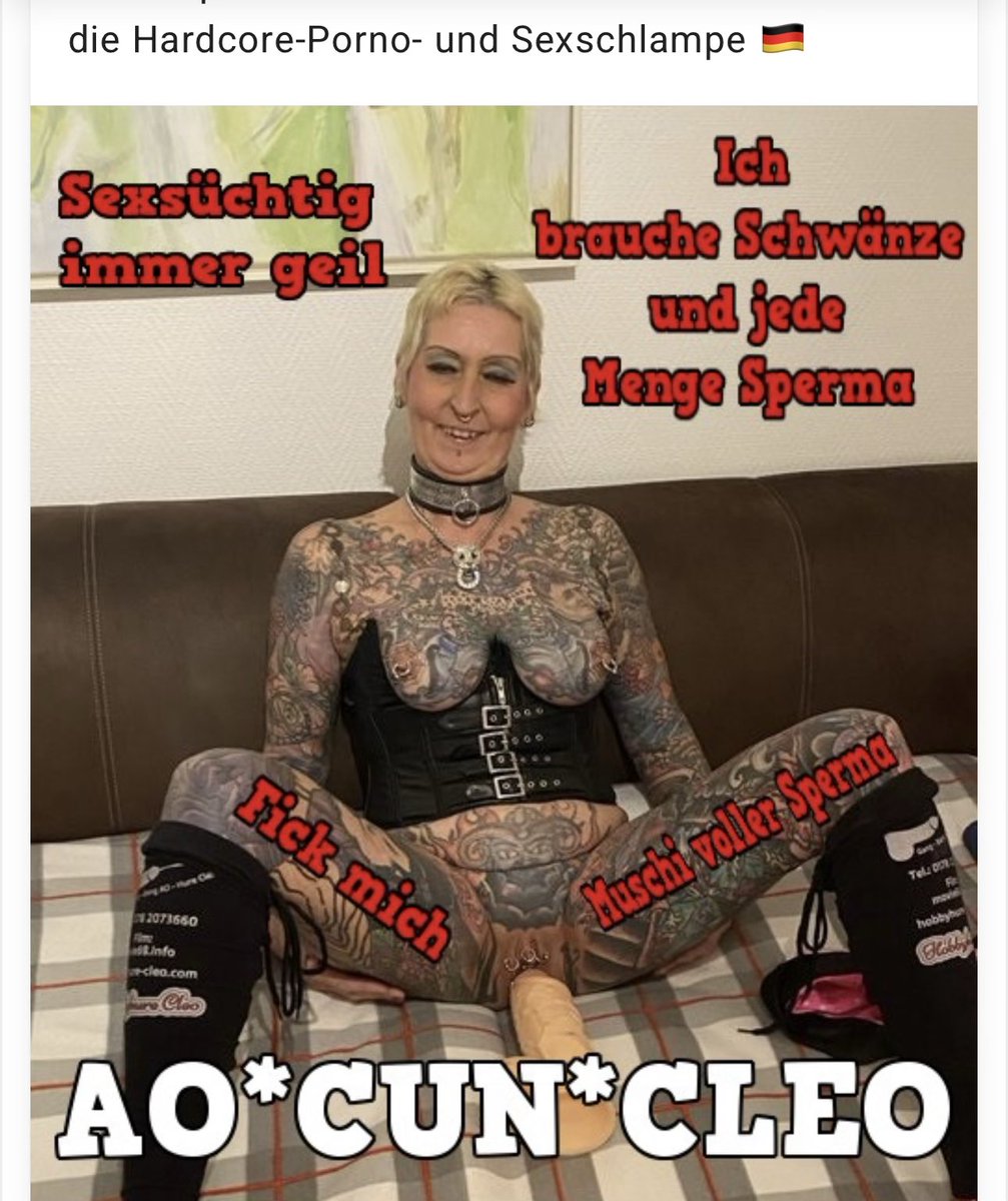 VoidThe62's tweet photo. #Cleo #Cleo #Cleo #hure #hurenfotze #nutte #aohure #dildo #toy #pleasure #inkedgirls #tattooed #altgirls #nsfw #xxx #deutsch #german #geil #fetisch #willenlos #spritzen ๐ฅ๐ฆ https://t.co/qZBJFJjjcx