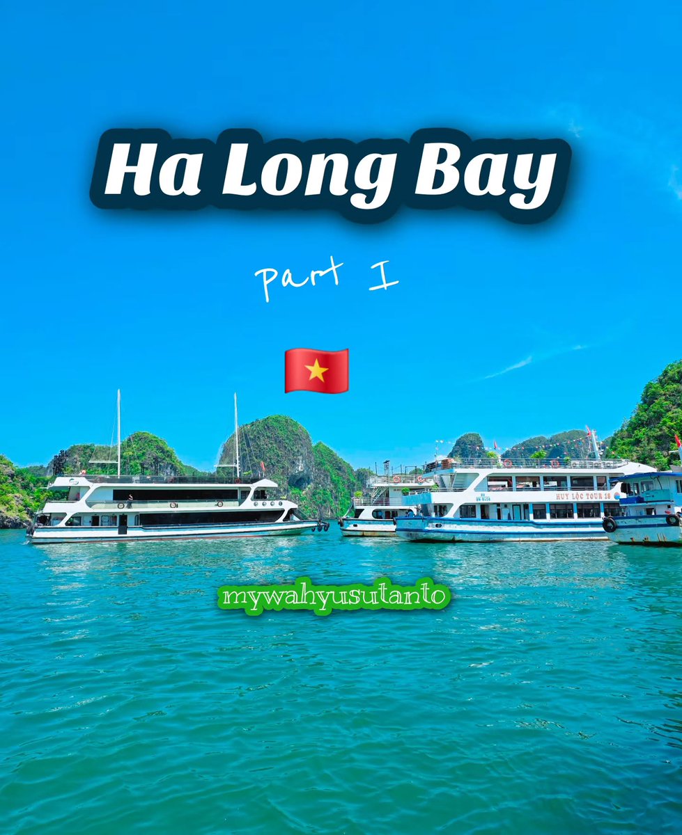 misterfraga's tweet photo. Ha Long Bay, “Naga yang Turun ke Bumi” dalam legenda. Berlayar di antara ribuan pulau batu megah, ditemani angin laut dan air hijau toska yang tenang. Cruising through a real-life fairytale. https://t.co/GhY8TNBjqB