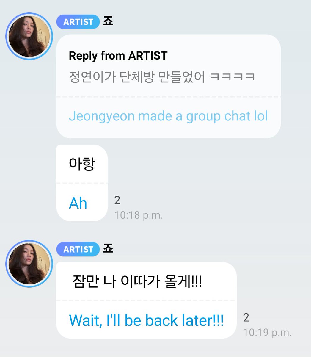 godmitzu's tweet photo. JEONGYEON SAID THEY'RE GONNA TRY THE TWICE BUBBLE GROUP CHAT AGAIN WHEN THEY ALL GET TOGETHER LATER AND THEN JIHYO JOINED https://t.co/tesSZUX5xG