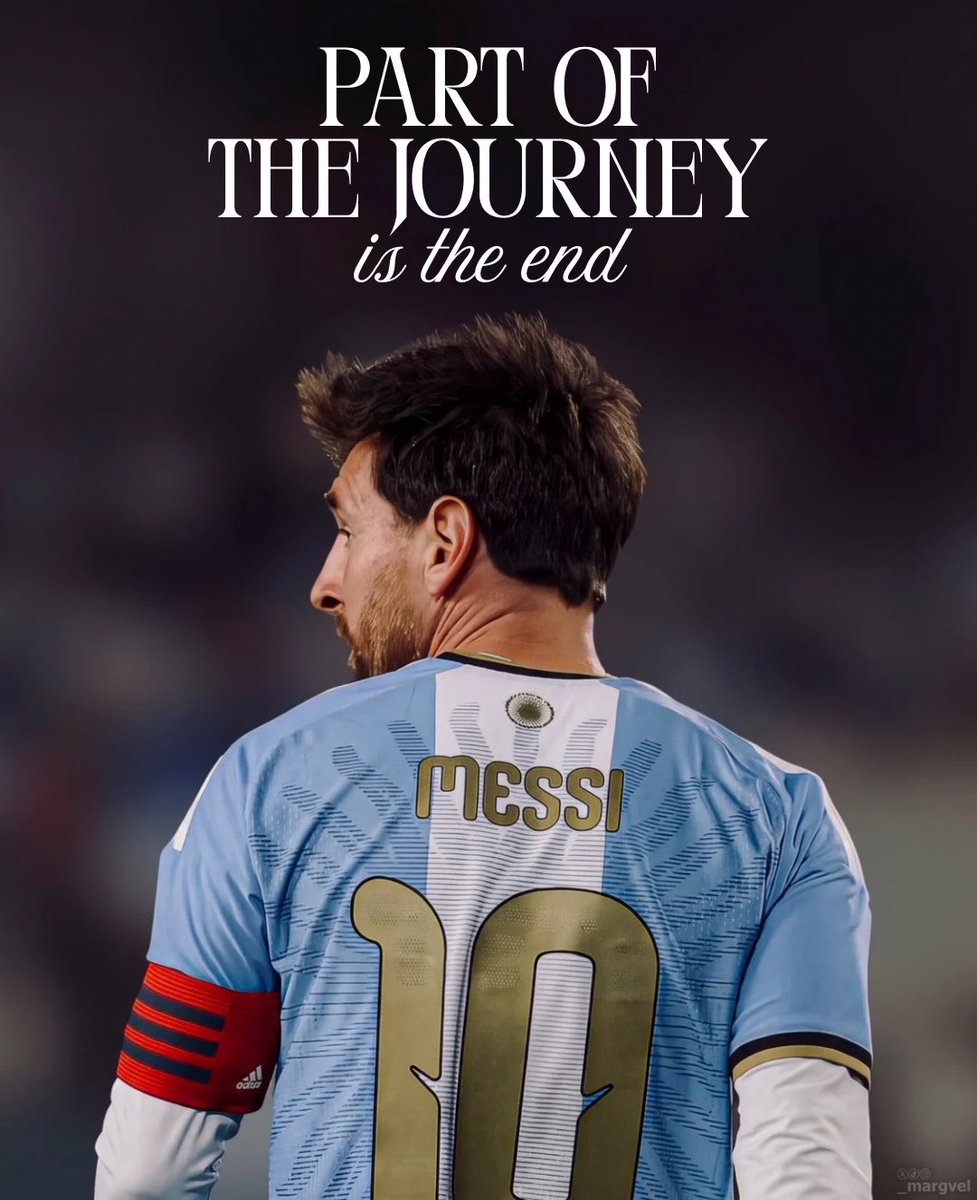 _Margvel's tweet photo. Tony Stark una vez dijo: "Parte del viaje es el final"

Te vamos a extrañar, Lionel 💙♾️🇦🇷 https://t.co/wx0qEyRayX