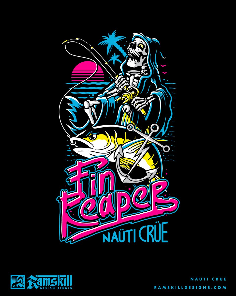 philustrations's tweet photo. Meet the Fin Reaper, Nauti Crue's newest catch.
#tshirtdesign #illustratedmerch #merchdesigner https://t.co/r306kAMdoJ