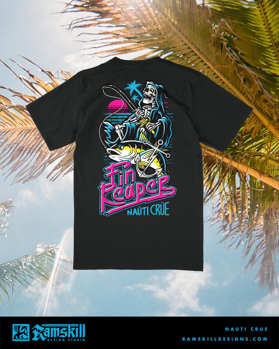 philustrations's tweet photo. Meet the Fin Reaper, Nauti Crue's newest catch.
#tshirtdesign #illustratedmerch #merchdesigner https://t.co/r306kAMdoJ