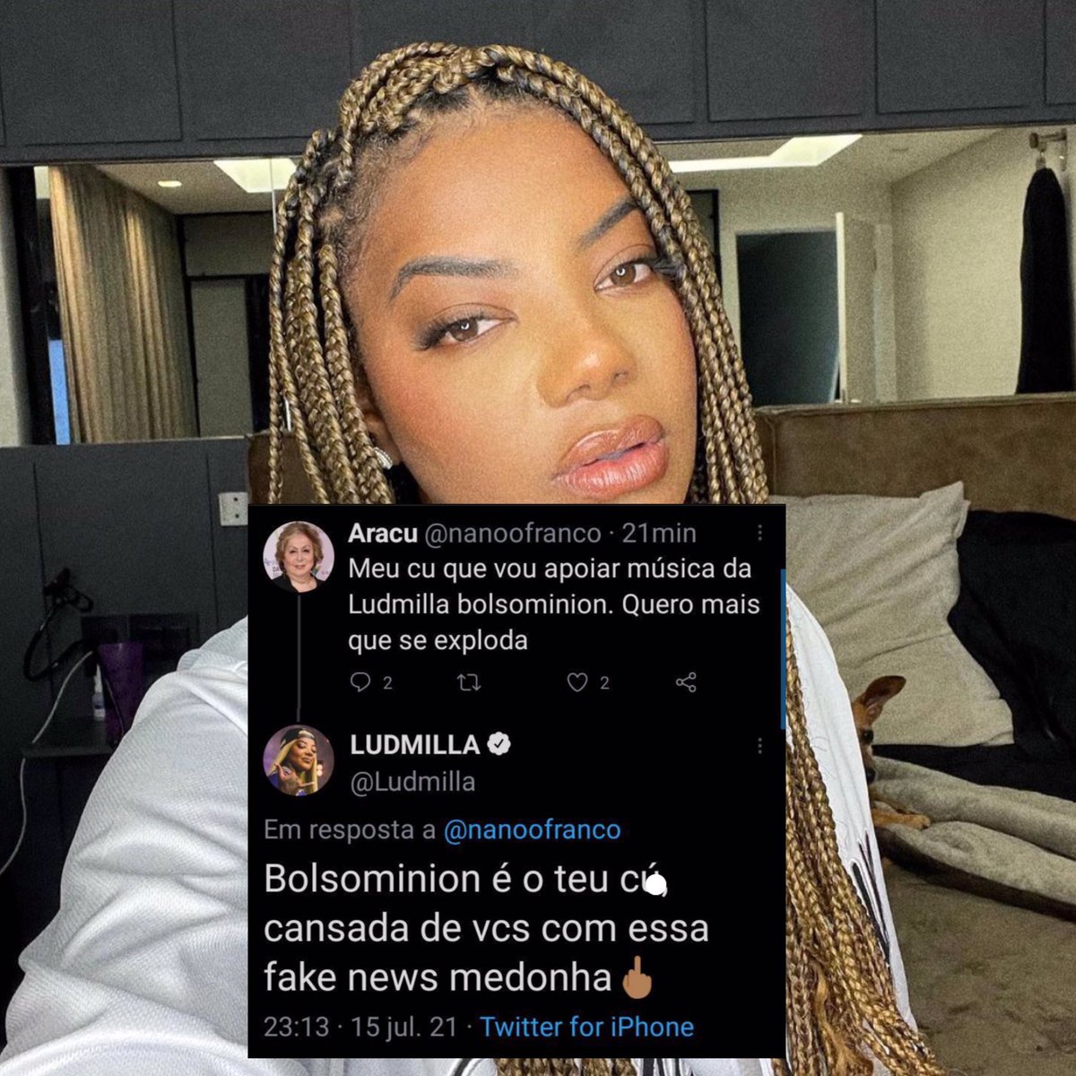 ludmillerr's tweet photo. por mais que vocês vão se fazer de desentendidos em 2030 novamente, sempre bom lembrar que essa aqui é a ludmilla de 2021 pra cá. https://t.co/HG2eq3ZsOb