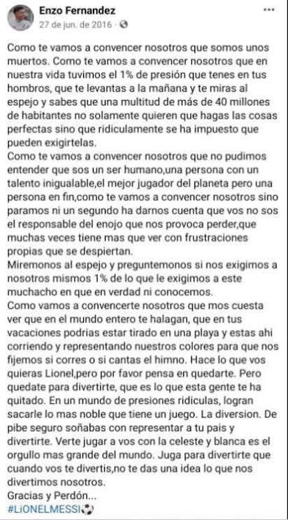 veleztoxiic's tweet photo. El que lloraba no era enzo de 25, lloraba el nene de 14 años que le escribió una carta para que no se vaya y ahora no lo pudo impedir... https://t.co/MP1TOlCYeo