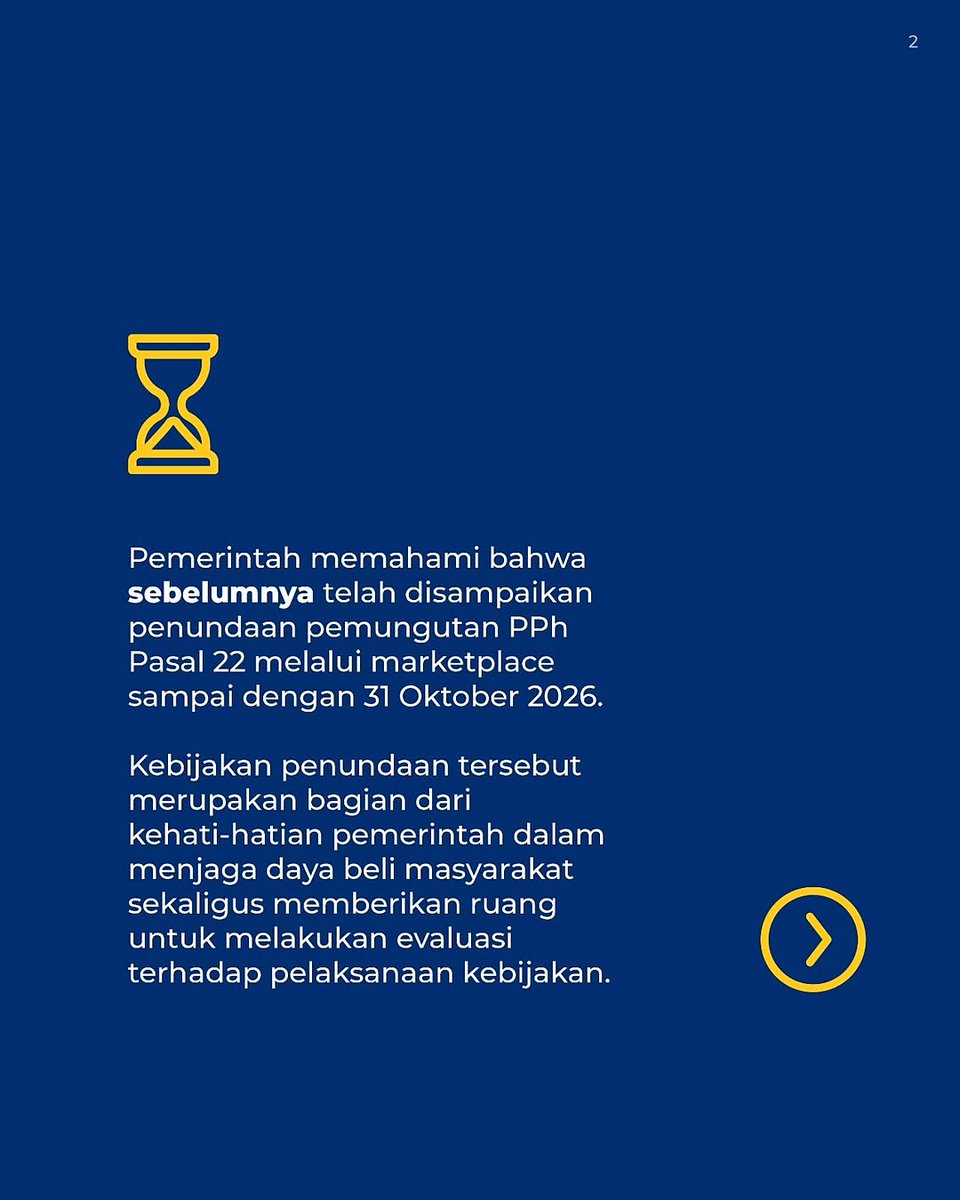 pajakbnaaceh's tweet photo. 🛒 Jualan di marketplace? Catat!

Mulai 1 Oktober 2026, PPh Pasal 22 melalui marketplace mulai berlaku.

Tenang, bukan pajak baru atau tambahan tarif. WP Orang Pribadi dengan omzet ≤ Rp500 juta/tahun tetap tidak dikenai PPh Pasal 22.

#KawanPajak, sudah tahu? 👀 https://t.co/D5Arolde3r