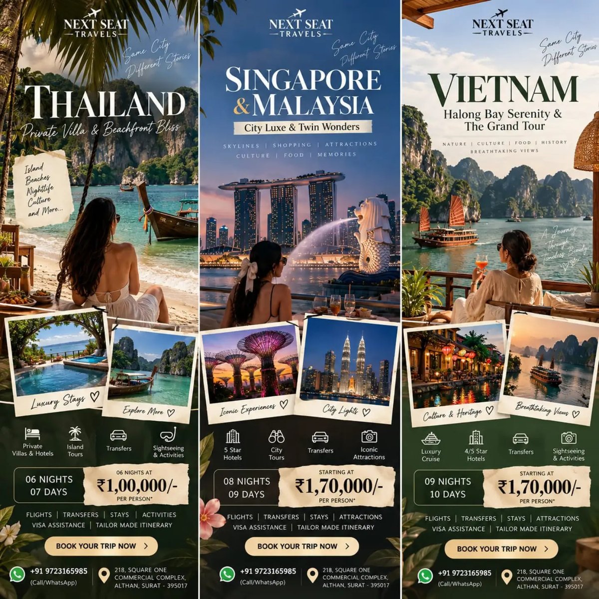 RanaAdil07's tweet photo. Your luxury escape starts here. From Thailand’s beaches to Singapore, Malaysia, and Vietnam, enjoy private, customised travel with luxury stays, flights, transfers, handpicked experiences, and visa assistance. https://t.co/ikmQvvu7Q5