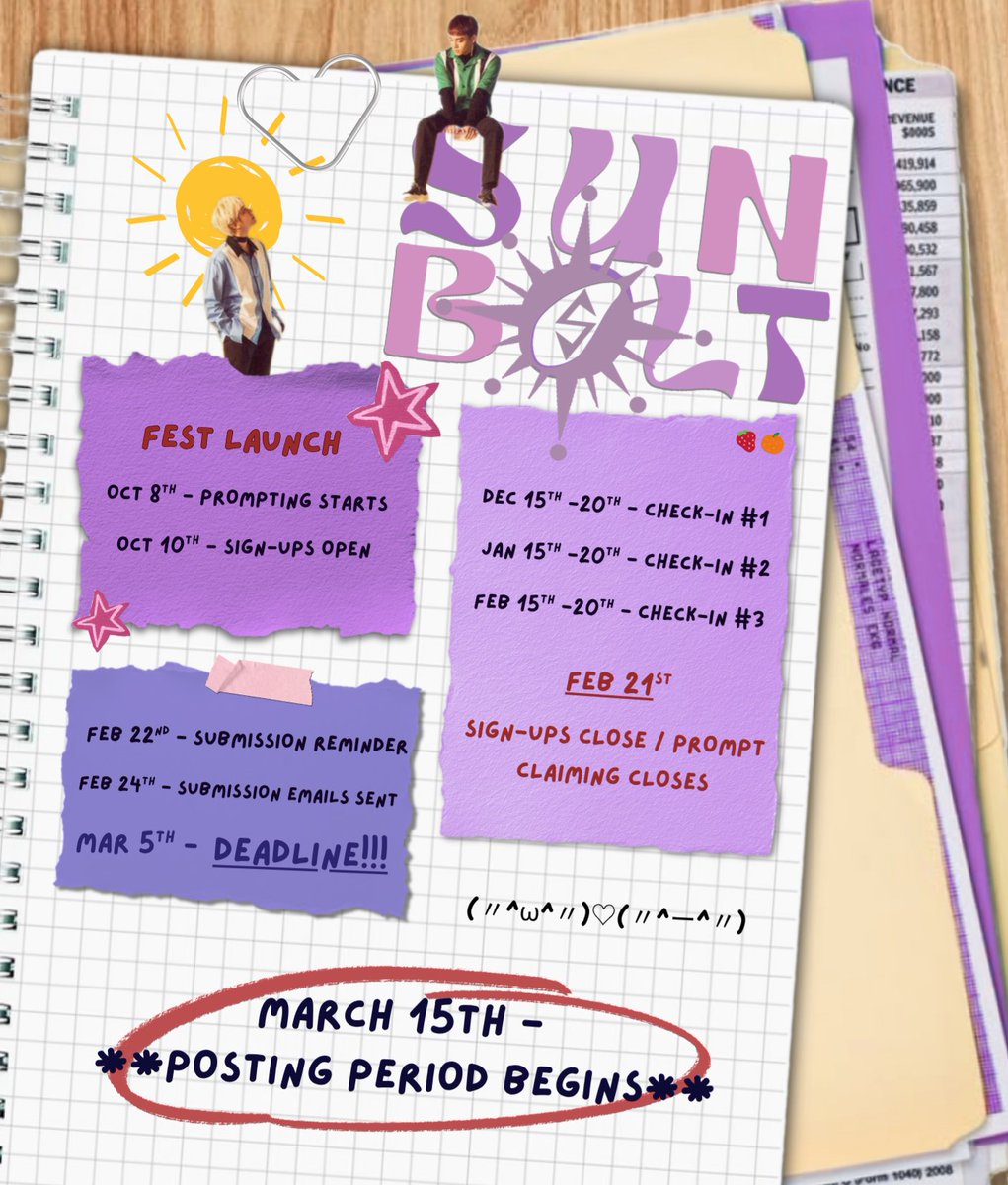 sunboltfest's tweet photo. 2026 SUNBOLT ☀︎ FEST TIMELINE -

We are delighted to launch a new edition of sunbolt this year! Here below, you will find all the infos concerning the timeline of the fest. 🍓🍊 https://t.co/PUPXrk7pD2