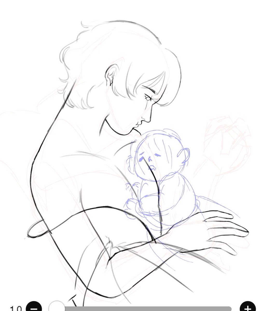 tamtamelo's tweet photo. [Sketch] Work in progress Lucerys with a fat #lucemond baby gift art for my friend Dia🌸

#hotd https://t.co/mEpBCSvMjM