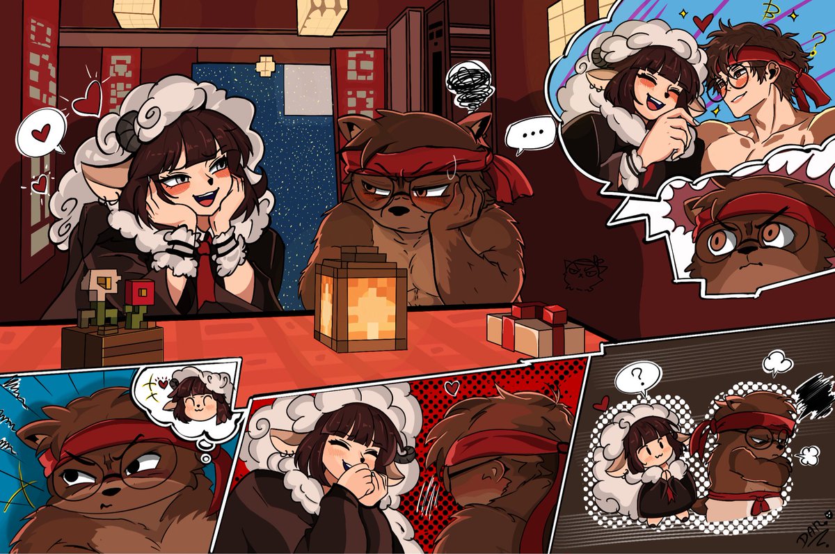 DoxmasS's tweet photo. Por fin lo terminé, mi ship mi oveja 🦦🐑

#DedsafioFANART #Dedsafío4 #drunkboss https://t.co/lOlbafn6Vr