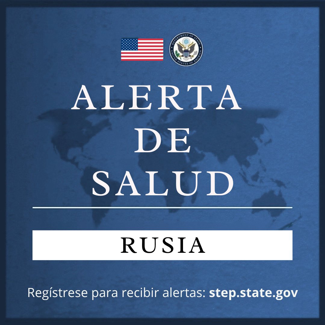 USAenEspanol's tweet photo. .@TravelGov: Irkutsk, Rusia: La Embajada de Estados Unidos está al tanto de los informes de prensa procedentes de la región de Irkutsk sobre un presunto caso de peste neumónica que resultó en el fallecimiento de una persona, así como de medidas de cuarentena y el cierre de hospitales en Irkutsk. Seguimos monitoreando la situación de cerca. El gobierno de Estados Unidos tiene una capacidad limitada para asistir a los ciudadanos estadounidenses en Rusia, especialmente fuera de Moscú. La alerta de viaje de Nivel 4 del Departamento de Estado («No viajar») para Rusia sigue vigente e indica que los ciudadanos estadounidenses que se encuentren actualmente en el país deben abandonarlo de inmediato. Se recomienda encarecidamente a los ciudadanos estadounidenses que planeen viajar a Rusia que no lo hagan, debido al riesgo de detención arbitraria y a preocupaciones de seguridad.