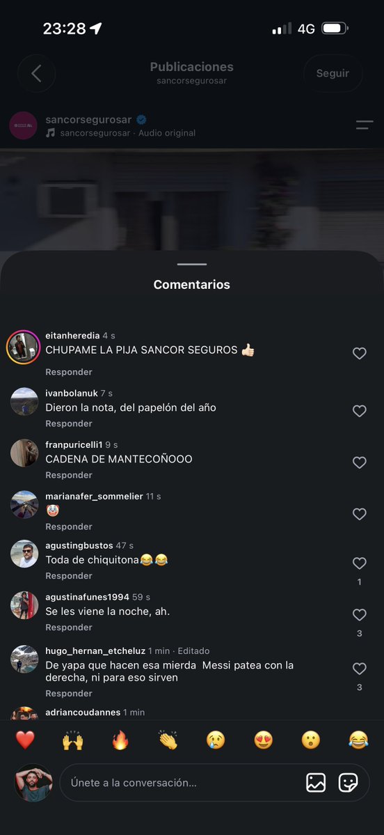 Poggi's tweet photo. La gente entró al Instagram de Sancor seguros a putearlos por el show de drones https://t.co/KvZtJ4CUAs