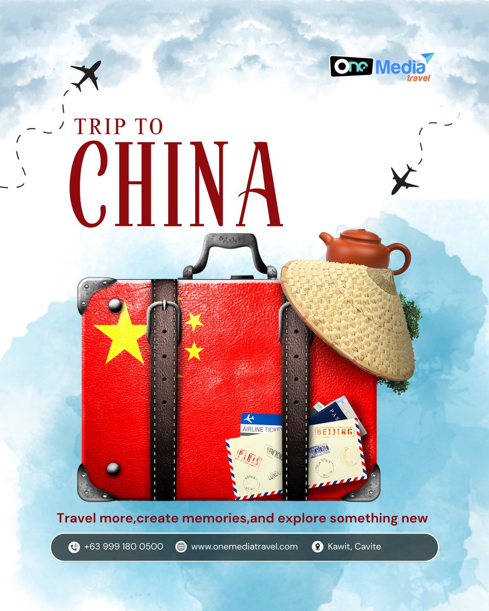 Yerlixesay's tweet photo. Pack your bags—China is calling! Let us handle your China travel arrangements and tour package needs, so you can focus on enjoying the journey. Kawit, Cavite
+63 999 180 0500

Travel more. Create memories. Explore something new. https://t.co/dV42F9FJXd