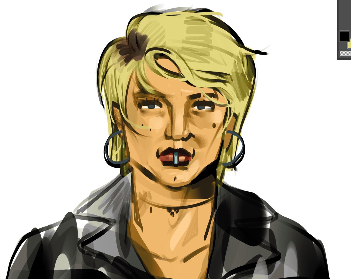chuddyspam's tweet photo. i was thinking like Dude would get a girlfriend that reminds him of like the Bitch, Angel and Alt Dude simultaneously, so i drew this lady. Miscellaneous Postal Dude Ex #3 https://t.co/p9FKrwWISh