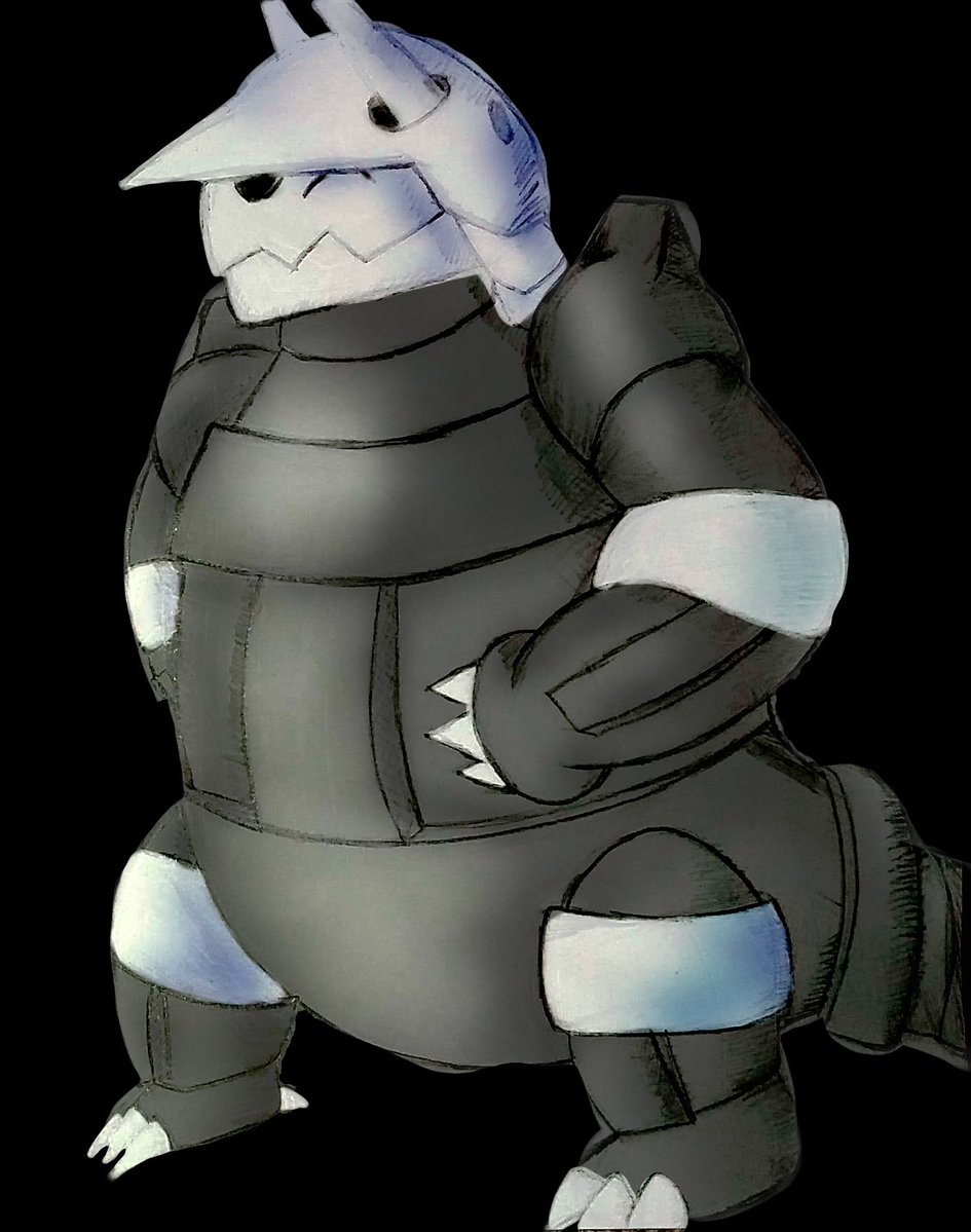 LoafyWherewolf's tweet photo. #aggron #pokemon #art https://t.co/dsI0fwhm7s