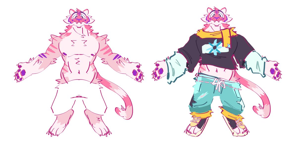 caldinhodilo's tweet photo. self indulgent pink tiger for no reason https://t.co/k6o7TRb6nQ