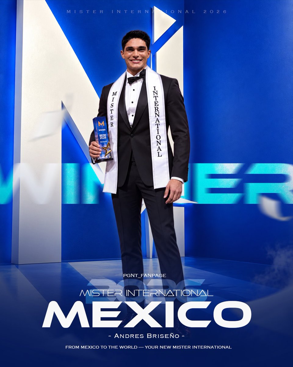 JazminA2000's tweet photo. Mexico, this one’s yours. Congratulations to the new Mister International 2026. A moment to celebrate and a night to remember. https://t.co/oS9BfjWX5U