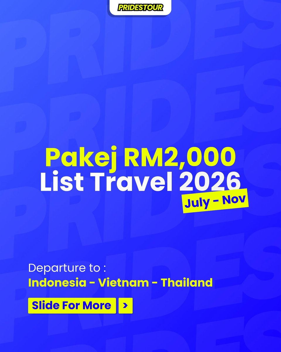 ChiqoLatte's tweet photo. Nak trip overseas dengan bajet RM2, 000? Jom! Pilihan pakej ke Indonesia, Vietnam dan Thailand tersedia dari Julai hingga November 2026. Cipta memori baru tanpa over bajet. Semak slot atau itinerari sekarang. https://t.co/PBbwGBZQ2u