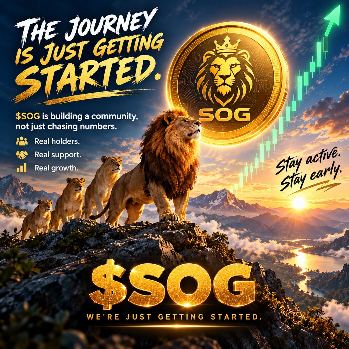 moonlight2026y's tweet photo. The journey is just getting started. 🚀

$SOG is building a community, not just chasing numbers.
Real holders. Real support. Real growth.

Stay active. Stay early. 🦁🔥

$SOG — We’re just getting started. https://t.co/Izz1Jez5i7