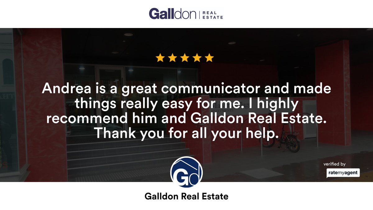GalldonRE's tweet photo. Our latest RateMyAgent review in Glen Iris

https://t.co/p7XTA3fipN

...
#ratemyagent #realestate #Galldon_Real_Estate https://t.co/LDHMBMjCXr