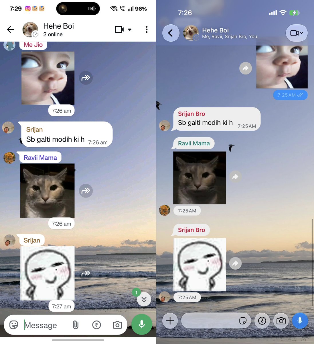 enough_yt's tweet photo. WhatsApp on Android vs iOS and it's not even close 😭 

Which one do you like? https://t.co/m0MlFRj0Rc