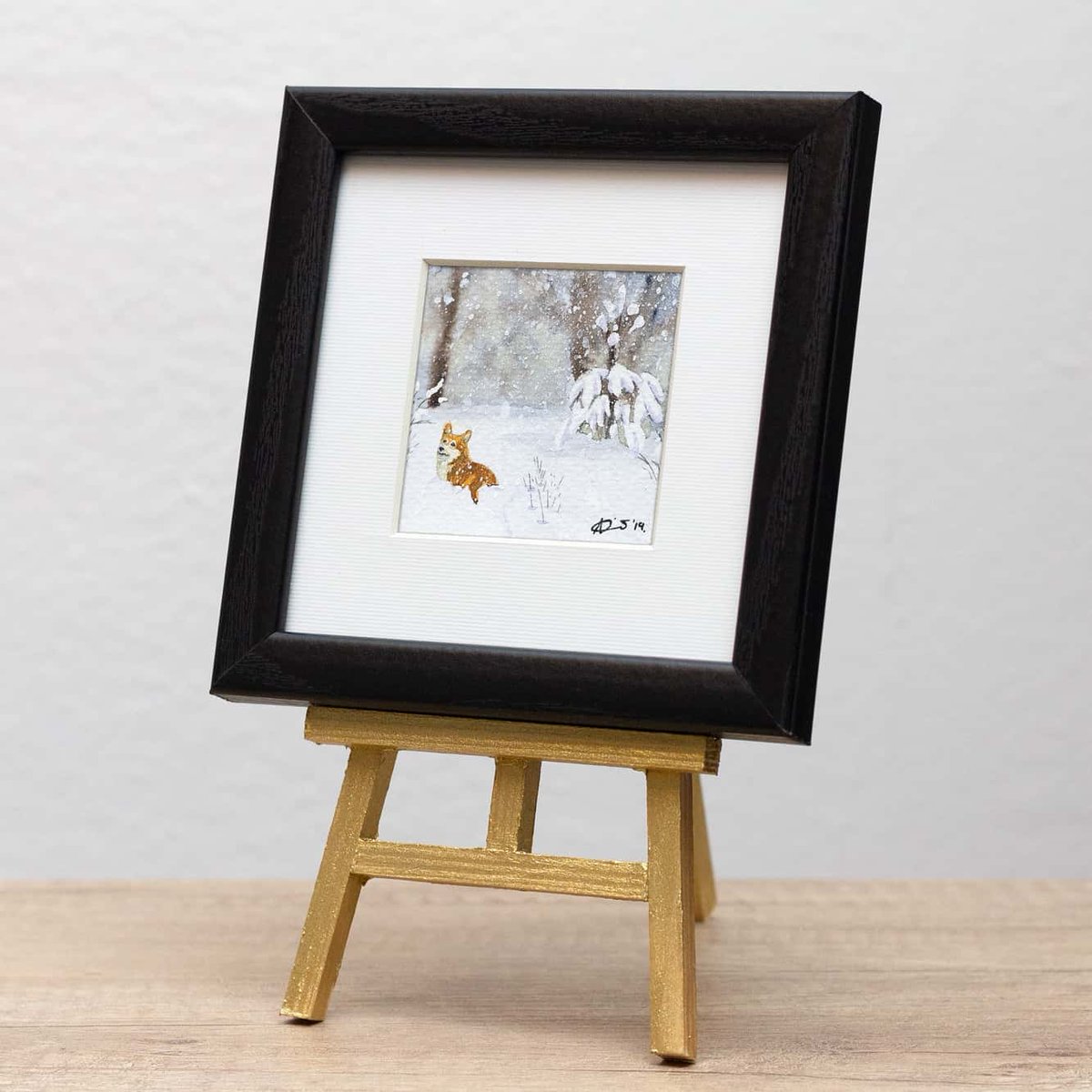 mizantropist's tweet photo. Corgis are little walking barrels with the power to steal hearts effortlessly. All they need is that famous corgi smile. Print coming soon to my Etsy shop. “Hey, It’s Too Deep, ” December 2019, 6x6 cm. https://t.co/NKjluJf5Me