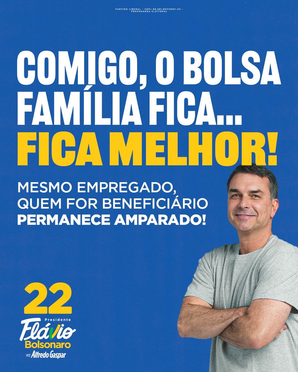 cabogilberto's tweet photo. Eu vou dar segurança para que o beneficiário do Bolsa Família possa trabalhar sem medo de perder a assistência.

Então, não acredite quando disserem que o programa vai acabar. É o contrário, no meu governo, ele vai melhorar!

Vote 22 https://t.co/ACznmWkBmf