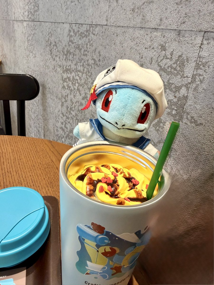VANNISTEL7's tweet photo. チョット仕事を抜け出してスタバに来ました💧☕️

#ポケぬいスタバ部
#ポケモンfit https://t.co/U9dVisHkNy