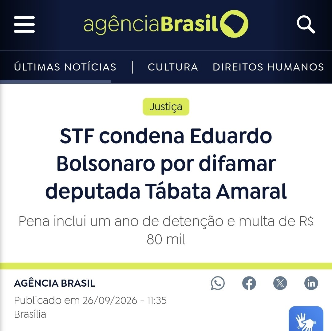 AM589763650037's tweet photo. @nikolas_dm Por muito menos, Eduardo Bolsonaro foi condenado a um ano de prisão e multa de 80 mil pelo próprio STF. Agora, imagine você tentar destruir a vida de alguém e, ainda mais, desestabilizar a leitura do relatório de uma CPMI. Não pode ficar por isso mesmo. https://t.co/cDEkDUelj9