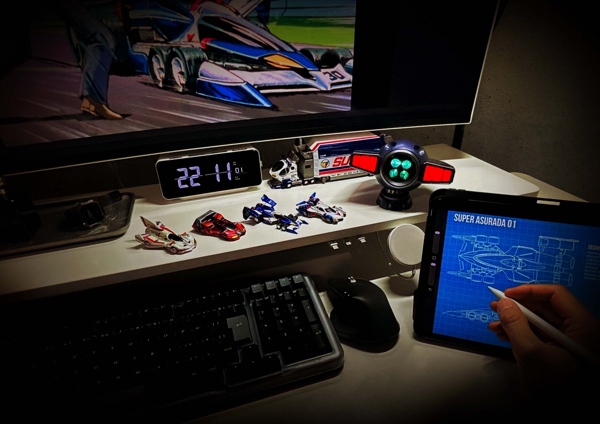 mega_hobby's tweet photo. 【#サイバーフォーミュラ】

TVアニメ『新世紀GPXサイバーフォーミュラ』より、
スーパーアスラーダ01のマシンヘッドがLEGEND's FACES COLLECTIONに登場！

マシンヘッド部分は可動し、各センサーアイには発光ギミックを搭載！
約1/1スケールのリアルサイズで存在感も抜群です。
明日10月8日より予約受付開始！

https://t.co/sDzvSRtfbx
#CF35th