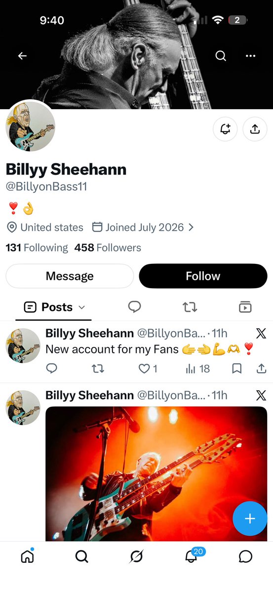 BillyonBass's tweet photo. FAKE PROFILE—please report and block. They’ve been harassing my friends and follower. Thank you✌️ https://t.co/tw649OhN4A